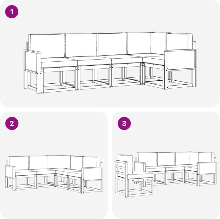 Produktbild vidaXL Outdoor-Sofa