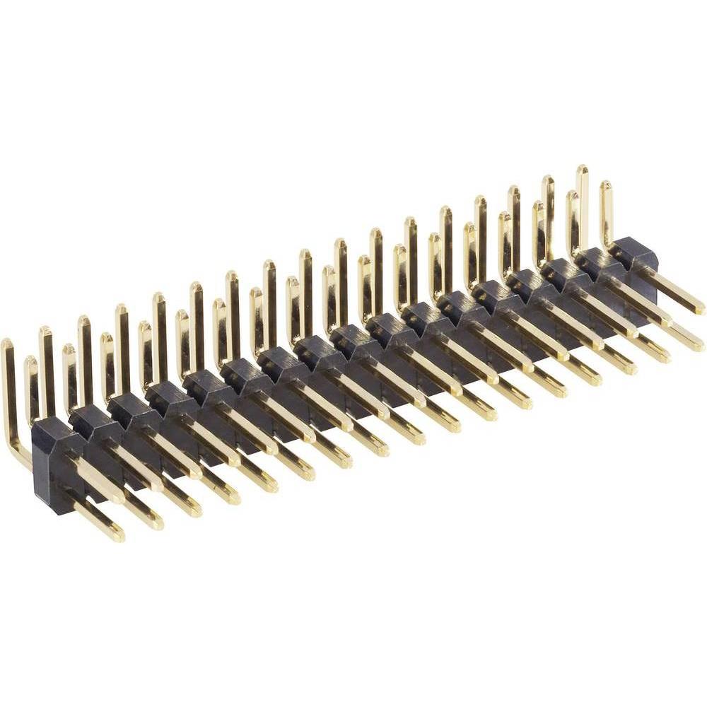 BKL Electronic Doppelreihige Stiftleiste RM 2.54 mm, Elektronikkabel + Stecker, Schwarz
