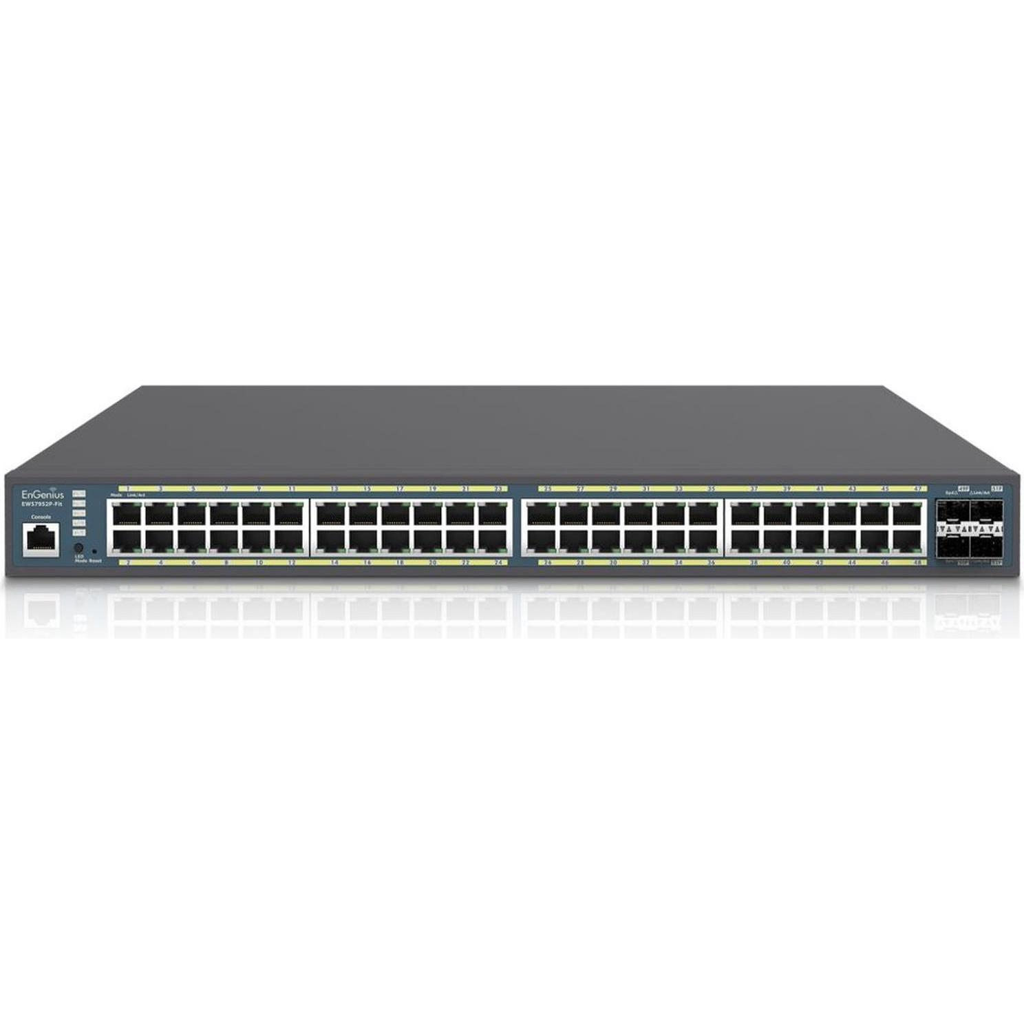 EnGenius Switch Gigabit PoE (52 porte), Switch di rete, Nero