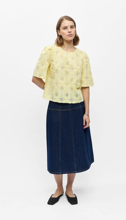 Image du produit Object Besticktes Oberteil mit Puffärmeln (42)