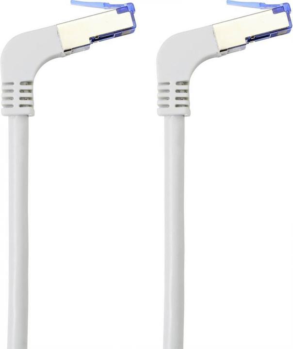 Produktbild Renkforce CAT 6A S/FTP Patchkabel gewinkelt auf gewinkelt, 0.25 M (S/FTP, CAT6a, 0.25 m)