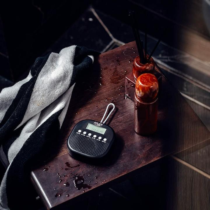 Actual product image Adler Interactive solution | Waterproof universal radio | AD 1912 | Alarm function | Black (FM)
