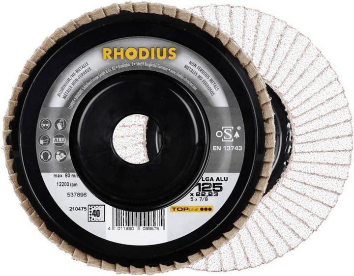 Produktbild Rhodius LGA ALU Fächerscheibe 125 x 22.23 - P40 (40)