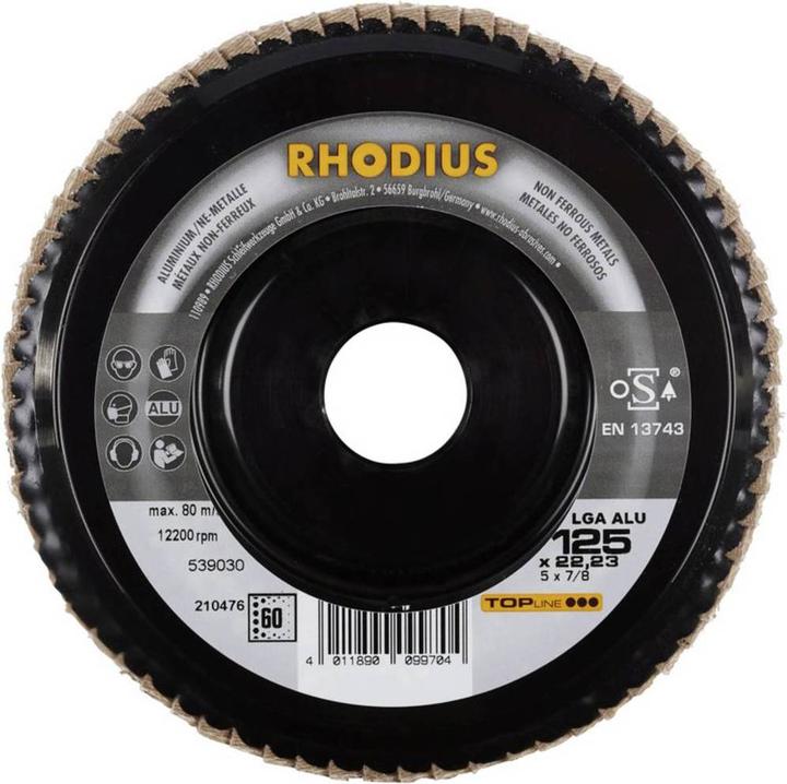 Produktbild Rhodius LGA ALU Fächerscheibe 125 x 22.23 - P60 (60)