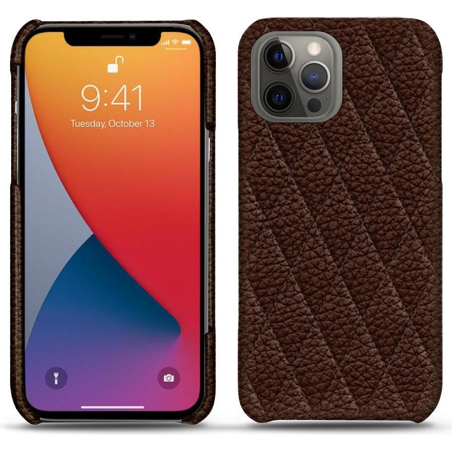 Noreve Lederschutzhülle (Apple iPhone 13 Pro), Smartphone Hülle, Braun