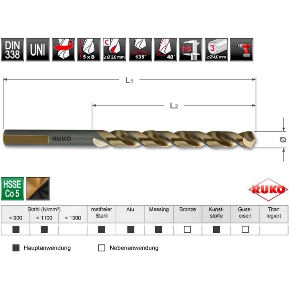 Thumbnail - Ruko, Bohrereinsatz, Spiralbohrer Typ UNI HSSE Co 5 (3 mm)