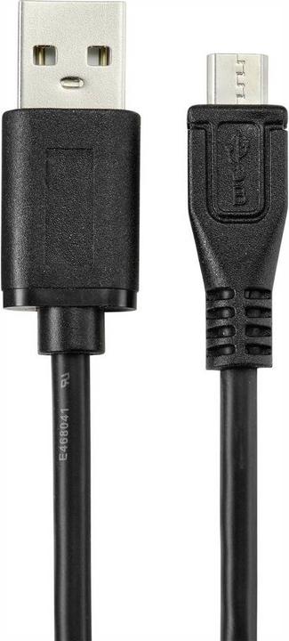 Actual product image Renkforce USB cable USB 2.0 USB-A male, USB-Micro-B male 2.00 m Black with antimicrobial surface (2 m, USB 2.0, 2.50 W)