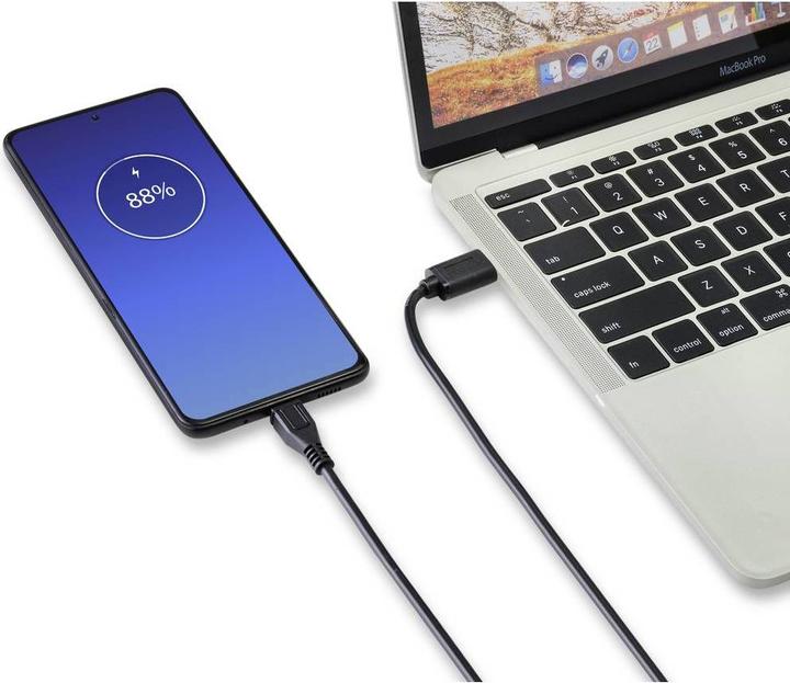 Actual product image Renkforce USB cable USB 2.0 USB-A male, USB-Micro-B male 2.00 m Black with antimicrobial surface (2 m, USB 2.0, 2.50 W)