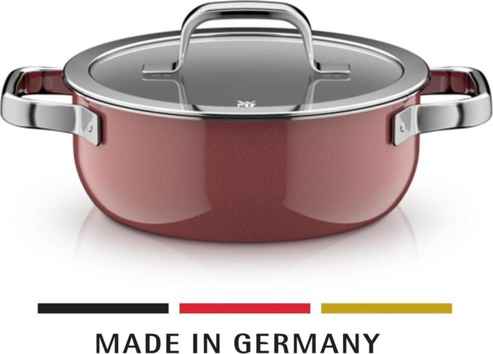 WMF Fusiontec Mineral Pro, Bratentopf mit Deckel, 20 cm, Rose Quartz (Bräter + Schmortopf, Edelstahl, 20 x 8.40 cm)