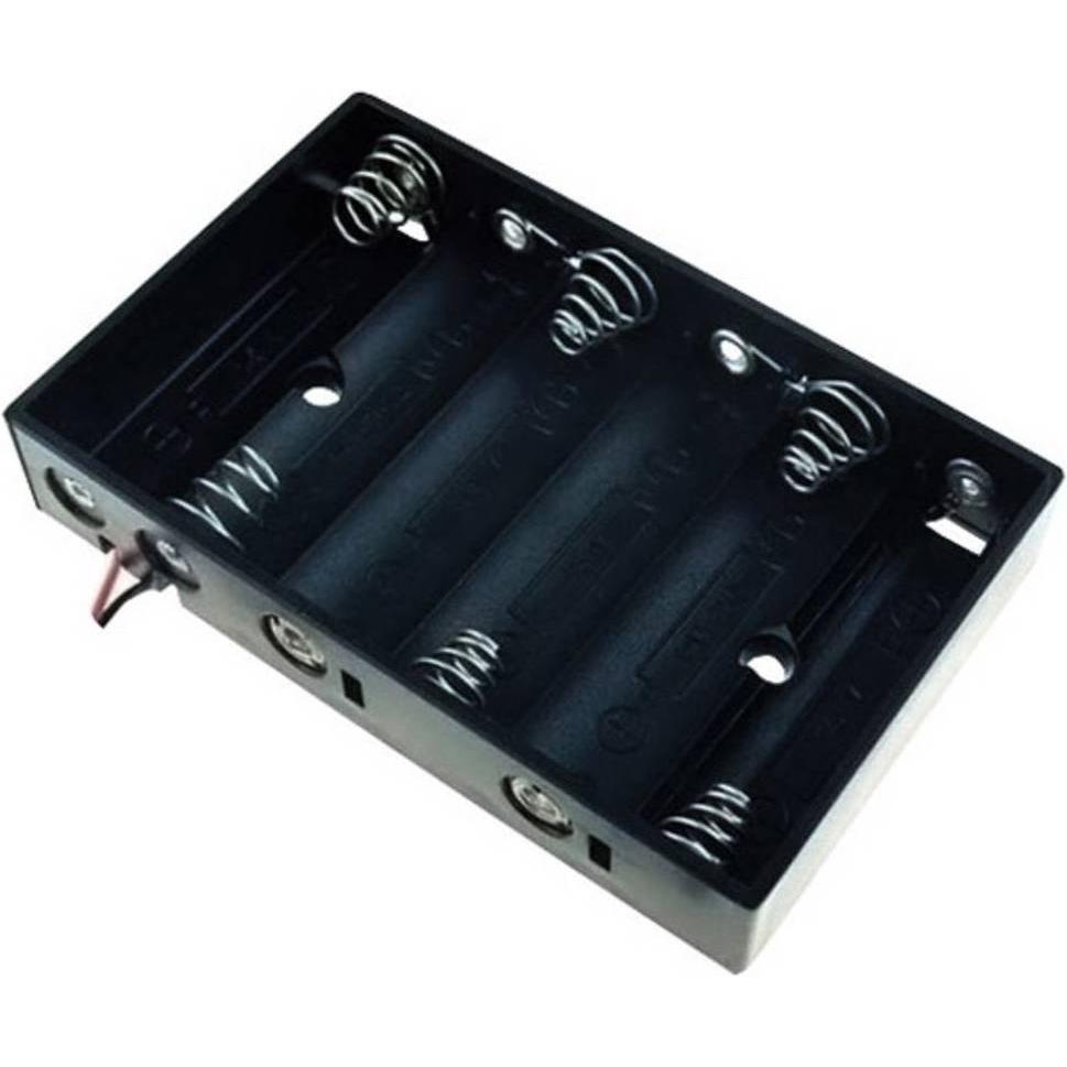 Tru Components Batteriehalter 6x Kabel, Batterie Zubehör, Schwarz