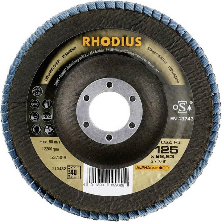 Produktbild Rhodius LSZ F3 Fächerscheibe 125 x 22.23 - P40 (40)