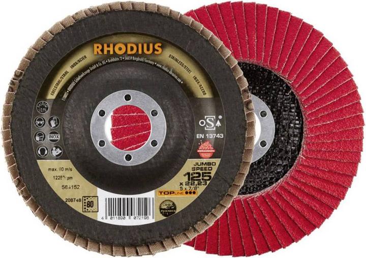 Rhodius JUMBO SPEED Fächerscheibe 125 x 22.23 - P80 (80)