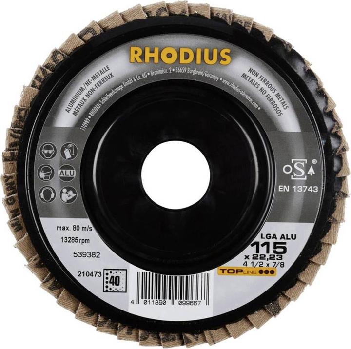 Produktbild Rhodius LGA ALU Fächerscheibe 115 x 22.23 - P40 (40)