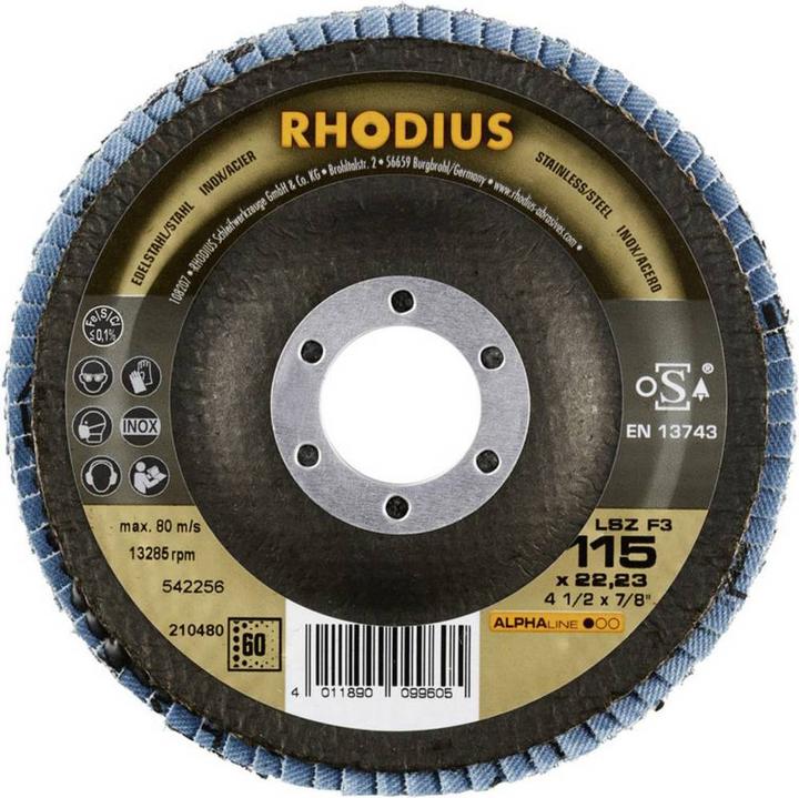 Produktbild Rhodius LSZ F3 Fächerscheibe 115 x 22.23 - P60 (60)