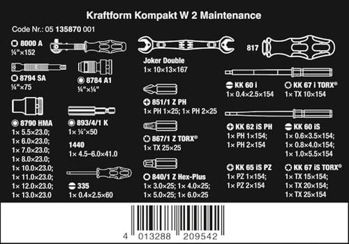 Nährwerte und Zutaten Wera Kraftform Kompakt W 2