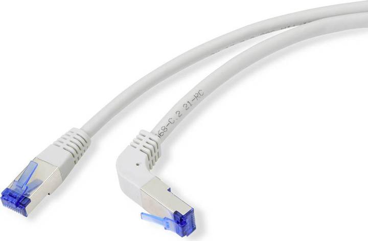 Produktbild Renkforce Patchkabel gerade auf gewinkelt 0.5 m (S/FTP, CAT6a, 0.50 m)