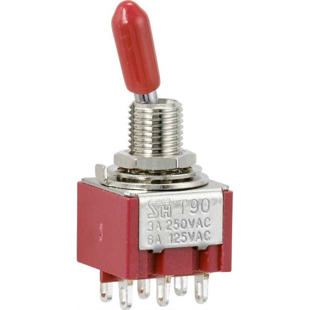 Tru Components Wippschalter, Taster + Schalter, Rot
