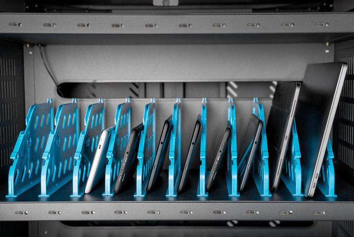 Actual product image Digitus Mobile charging cabinet, 15.6", USB-C 30 charging stations, PDU, fan, 1260 x 824 x 650 mm