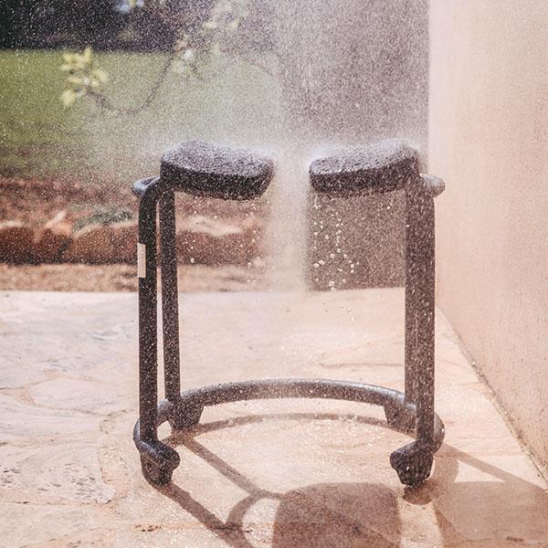 Actual product image Saljol Duschhocker Velvet Grey 55 cm (150 kg)