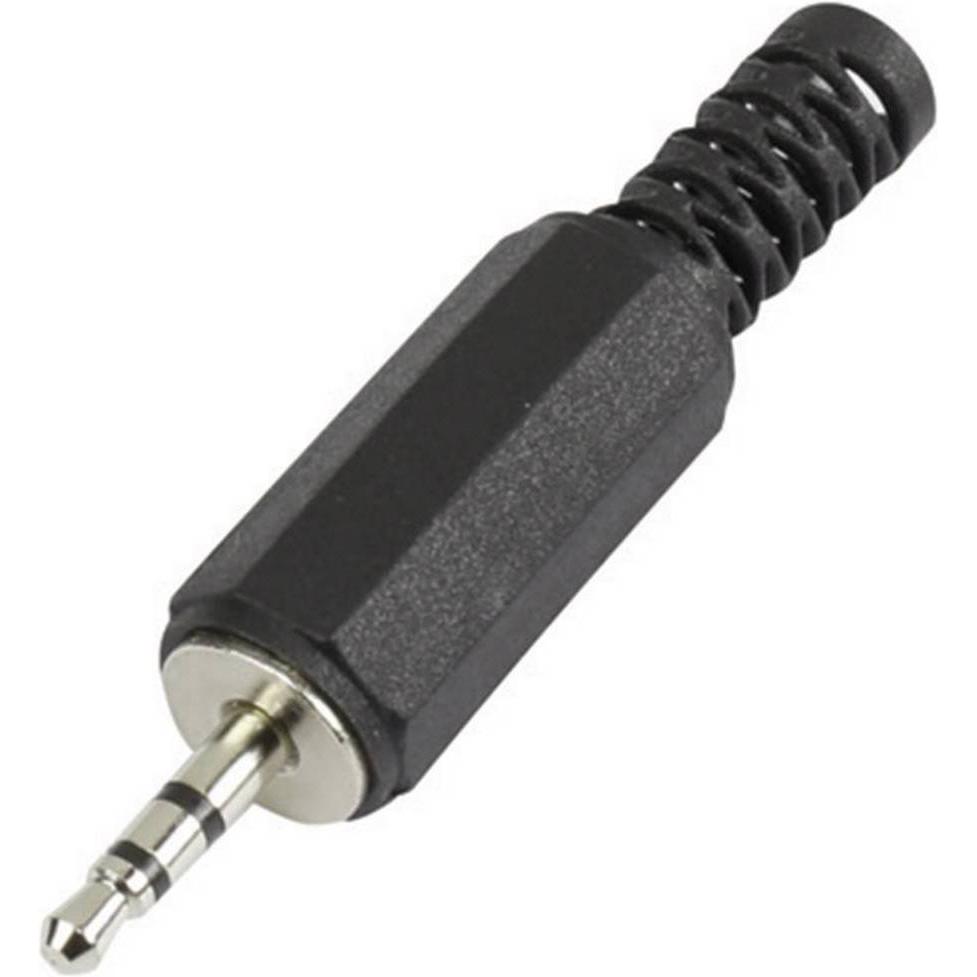 Tru Components Klinkensteckverbinder 2.5 mm, Audio Stecker, Schwarz