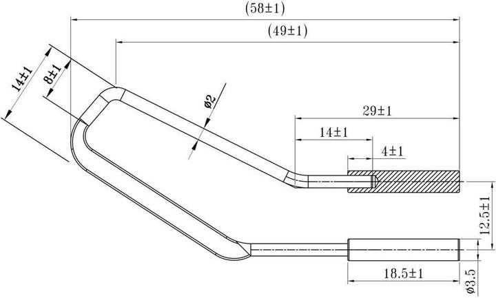 Actual product image Toolcraft Rope cutting tip for soldering gun 100 W (Soldering tip)