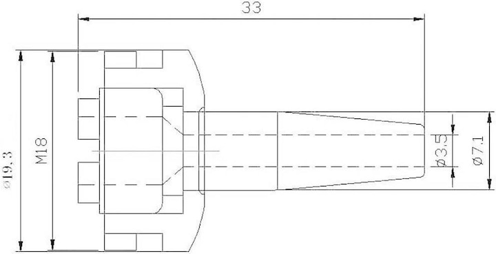 Actual product image Toolcraft Replacement tip for desoldering suction pump ZD 192 Antistatic (Nozzle adapter)