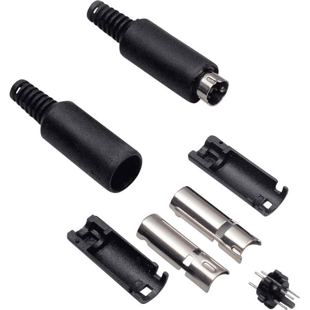 BKL Electronic Mini-DIN-Steckverbinder, Audio Stecker, Schwarz