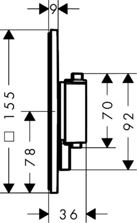 Actual product image hansgrohe Thermostatic Shower and Bathtub Mixer with Safety Stop and Dual Function Control