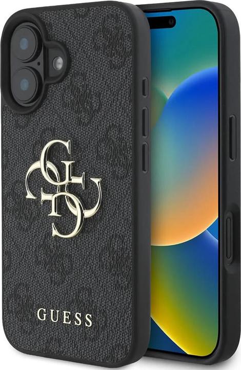 Guess GUHCP16S4GMGGR iPhone 16 6.1" czarny/black hardcase 4G Big Logo (Apple iPhone 16)