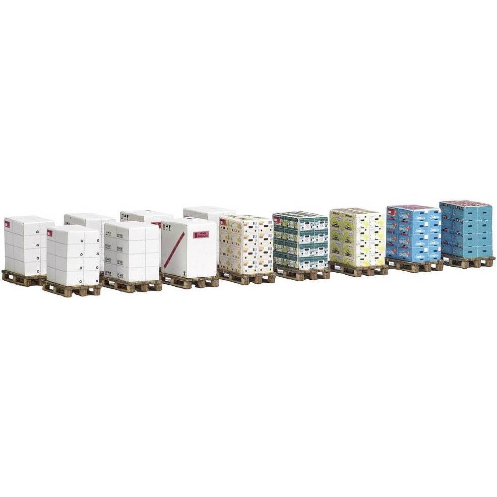 Busch H0 12 pallet con scatole