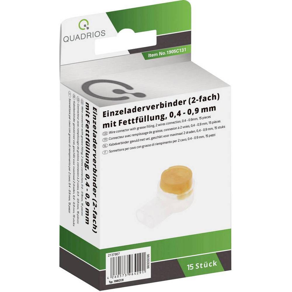 Thumbnail - Quadrios, Kabelverbindung, 1905C131 Einzeladerverbinder flexibel 0.40-0.90 mm² starr 0.40-0.90