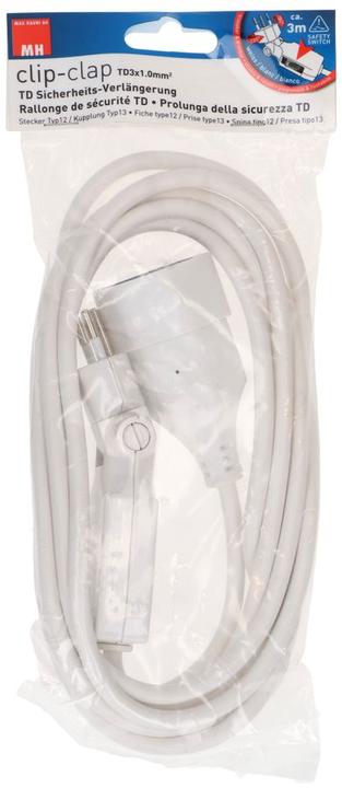 Produktbild Max Hauri clip-clap TD-Verlängerung H05VV-F3G1.0 (3 m, Typ 13)