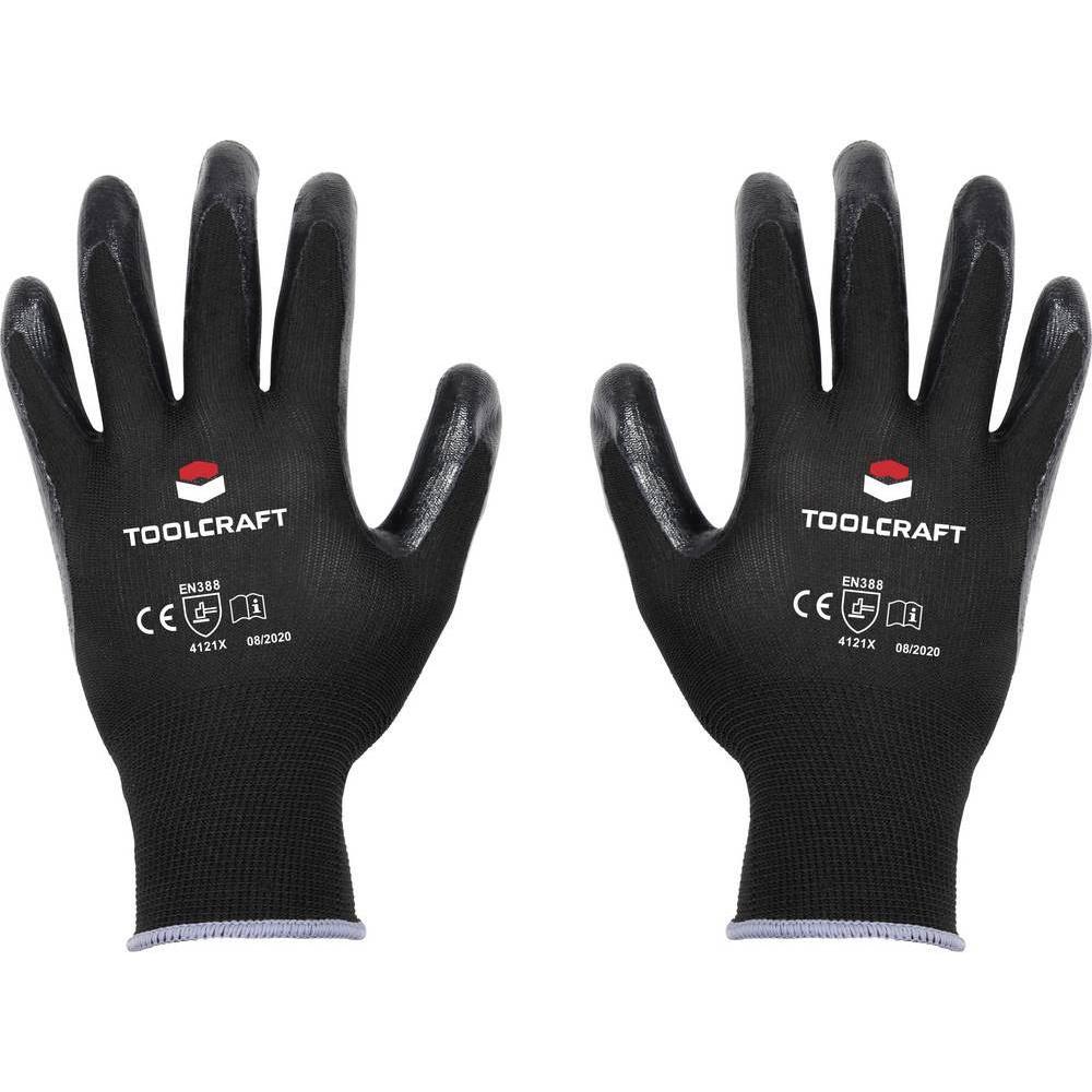 Toolcraft, Schutzhandschuhe, Polyester-Schutzhandschuhe mit Nitril-Beschichtung Grösse 10 (10)