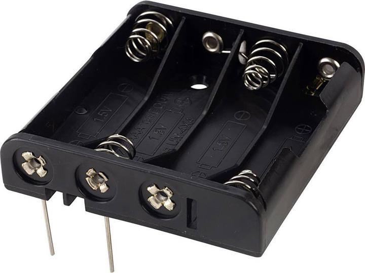 Tru Components Batterijhouder 4 contactpolen