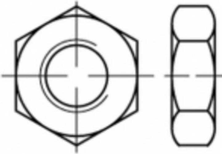 Produktbild Toolcraft A 2 Niedrige Sechskantmuttern mit Fasen Abmessung: M 2.5 (100 Stück) (M2.5)