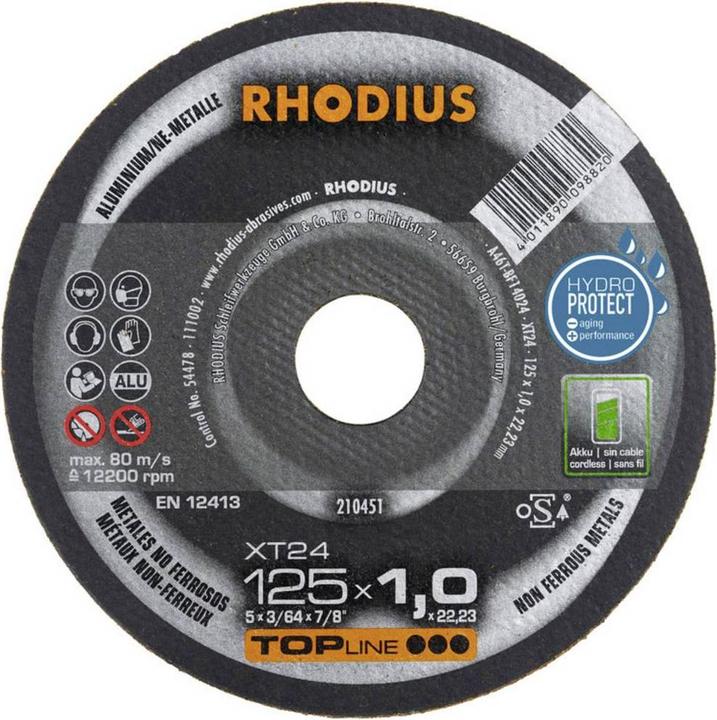 Produktbild Rhodius XT24 Trennscheibe 125 x 1.0 x 22.23 mm