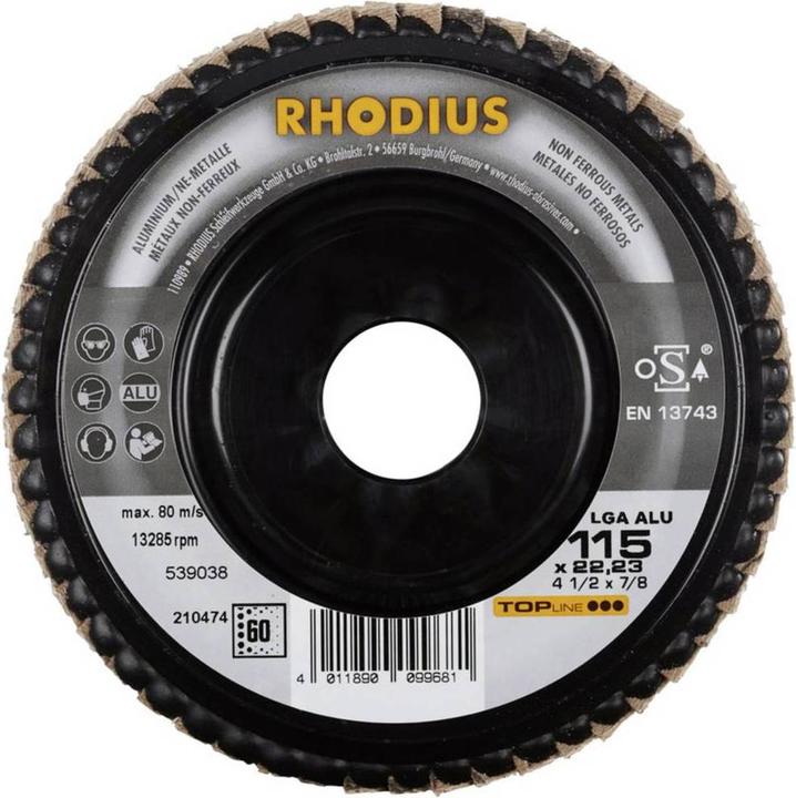 Produktbild Rhodius LGA ALU Fächerscheibe 115 x 22.23 - P60 (60)