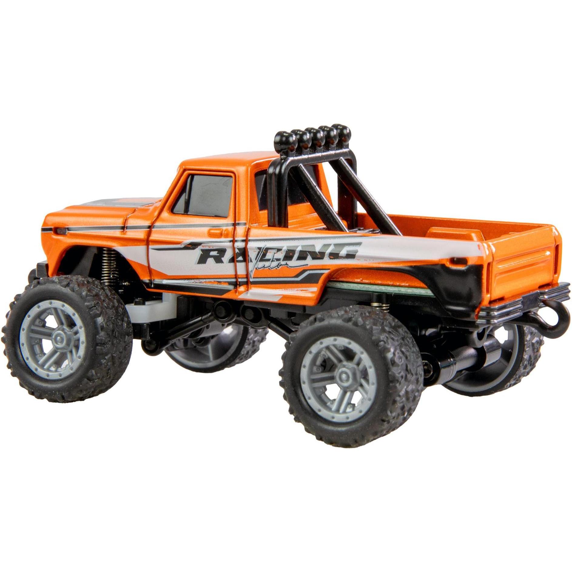 Amewi Monster Truck Die Cast 1:64 RTR, Orange, Altersempfehlung (RTR Ready-to-Run) (22705)