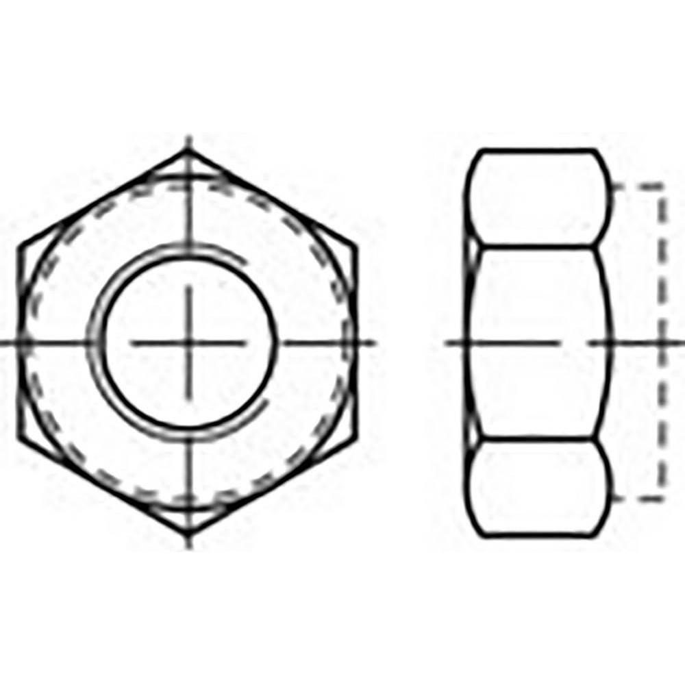 Toolcraft, Muttern + Unterlegscheiben, Sechskantmuttern (M3)