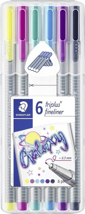 Produktbild Staedtler triplus fineliner 334 Dreikantige Fineliner (Galaxy, 6 x)