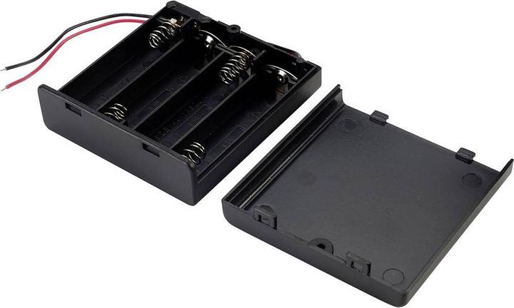 Tru Components Batterijhouder 4x kabel