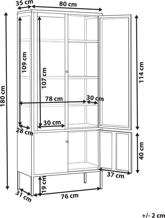 Produktbild Beliani Oxted (80 x 35 x 180 cm)