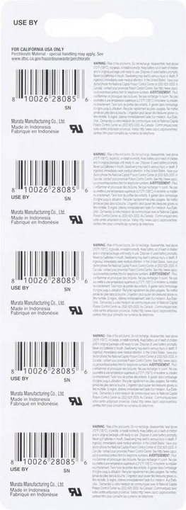 Produktbild Murata Lithium-Knopfzelle CR 2032 (5 Stk., CR2032, 220 mAh)