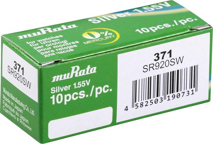 Murata Knopfzellen 371 (10 Stk., SR920, 40 mAh)