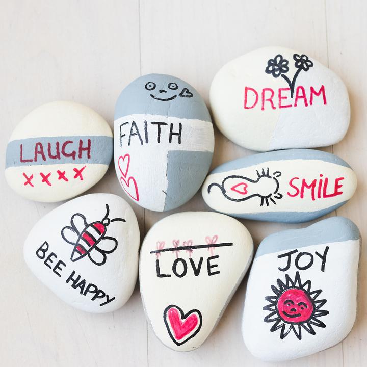 Actual product image Relaxdays Steine zum Bemalen XL 2 kg