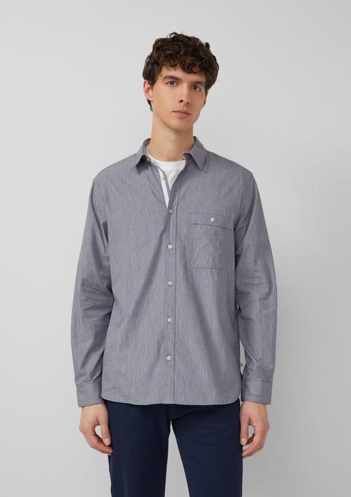 Immagine prodotto s.Oliver Hemd Regular Fit: Gemustertes Langarmhemd mit Kentkragen (S)