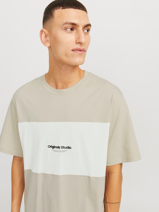 Actual product image Jack & Jones Jorvesterbro Block Tee Ss Crew Styd Aw24 (XXL)