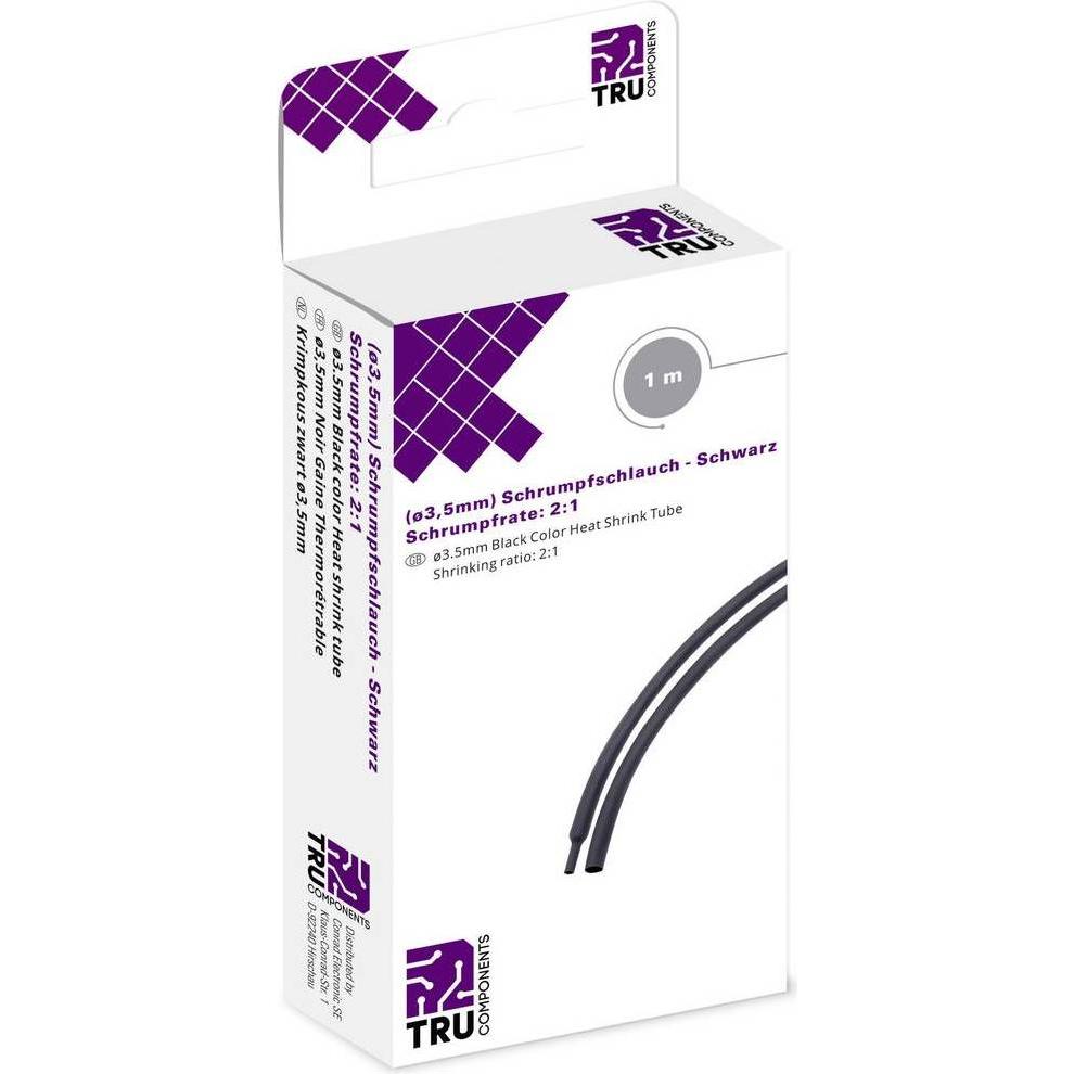 Tru Components, Schrumpfschlauch, Schrumpfschlauch-Set dünnwandig - 2:1 (1 x)
