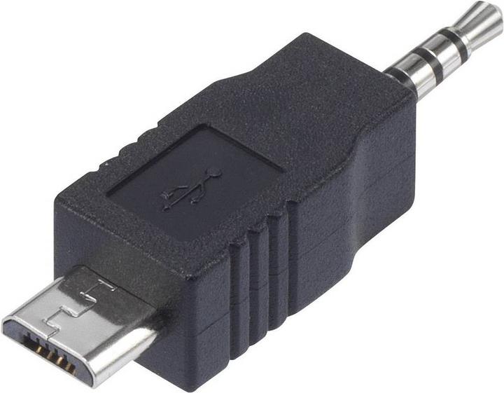 Actual product image Comm-Tec USB jack adapter jack plug 2.5 mm to USB plug Micro-B