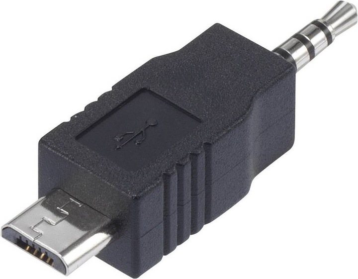 Produktbild Comm-Tec USB Klinke Adapter Klinkenstecker 2.5 mm auf USB Stecker Micro-B